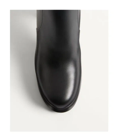 Valentino Garavani Fawcette Platform Ankle Boot In Calfskin 90mm Woman Black 42 In Black