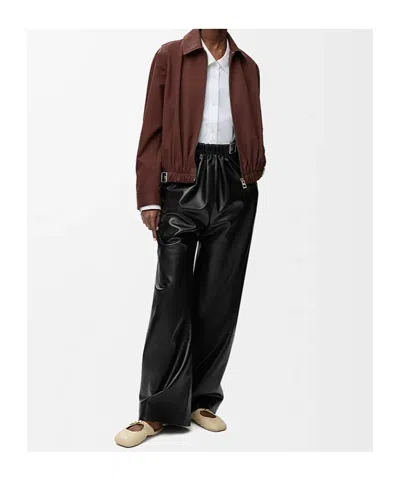 Loewe Womens Coffee Belted Classic Cotton-blend Jacket In Brown