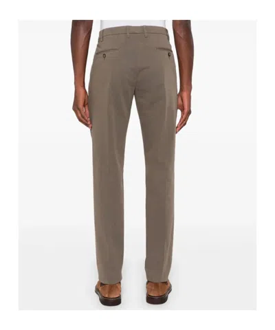 Canali Tapered Trousers In Nude