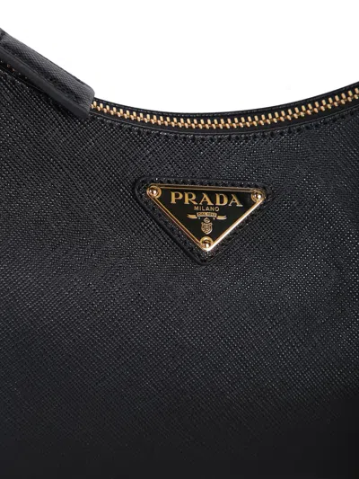 Prada Zipper Handbag In Brown