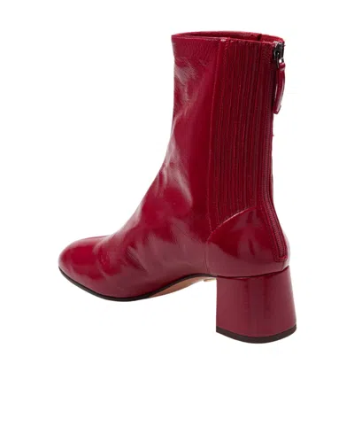 Aquazzura Sain Honore Bootie 50 In Nappa Gloss Color Red In Red