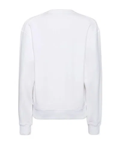 Dsquared2 Dyed Just Right Fit Doodle Sweatshirt In White