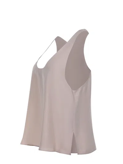 Alysi Sleeveless Tank Top In Brown