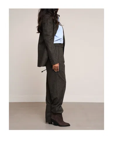 Isabel Marant Étoile Isabel Marant Pinstripe Elastic-waist Trousers In Gray