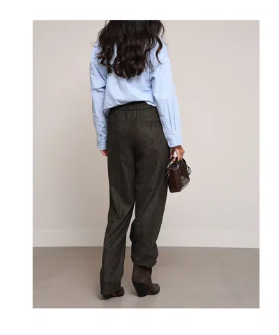 Isabel Marant Étoile Isabel Marant Pinstripe Elastic-waist Trousers In Gray