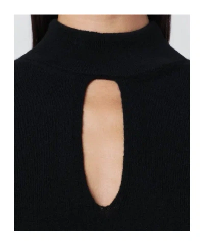 Roberto Collina Wool Sweater With Cut Out Detail In Black