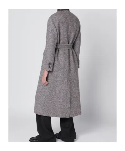 Brunello Cucinelli Wool Blend Padded Coat In Gray