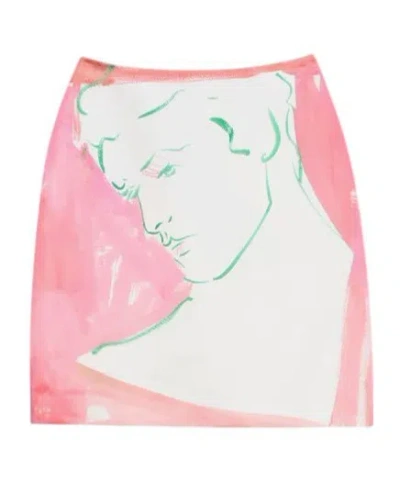 Msgm Patterned Skirt In Pink