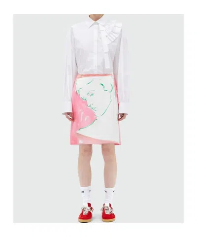 Msgm Patterned Skirt In Pink
