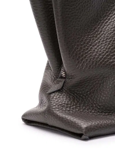 Attico Medium Structured Shoulder Bag With Double Handles In Black