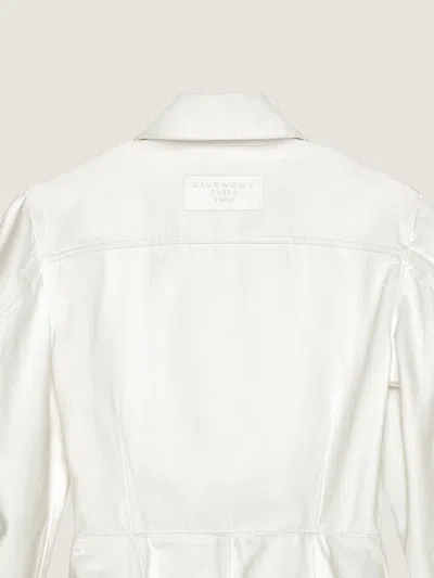 Givenchy Cocoon Mini Dress In White Denim In White
