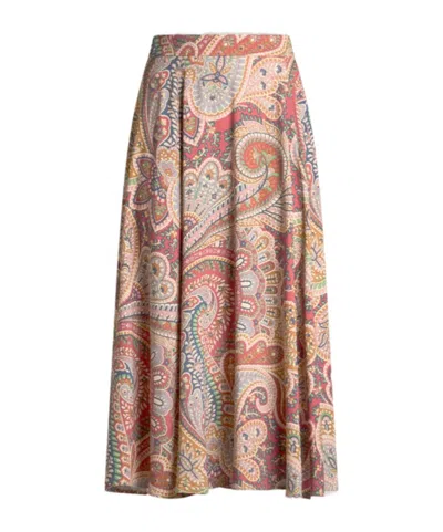 Etro Skirt In Wool Blend In Brown
