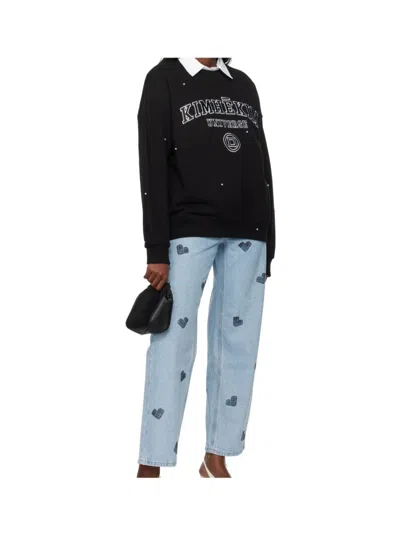 Kimhēkim Sweatshirt Mit Perlenverzierung In Black