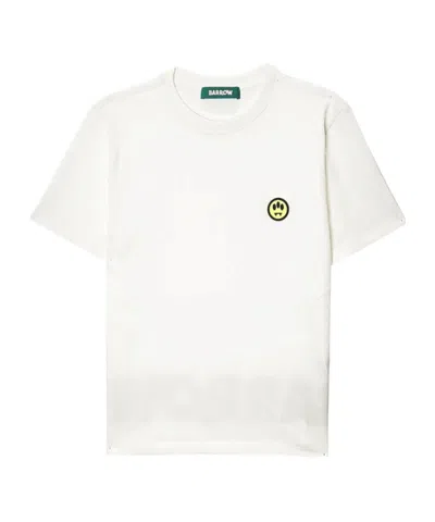 Barrow Logo Print Loose T-shirt In White