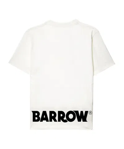 Barrow Logo Print Loose T-shirt In White