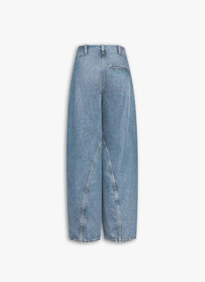 Alaïa Denim Overalls With Belt Loops In Blue