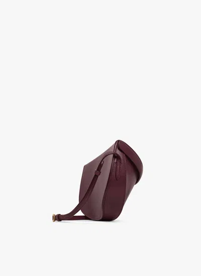 Alaïa East-west Goatskin Shoulder Bag In Burgundy