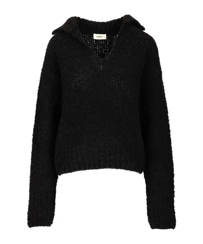 Barena Venezia Maura Lanula 64 Alpaca 27 Lana 9 Poliamidica Knitwear Black In Black