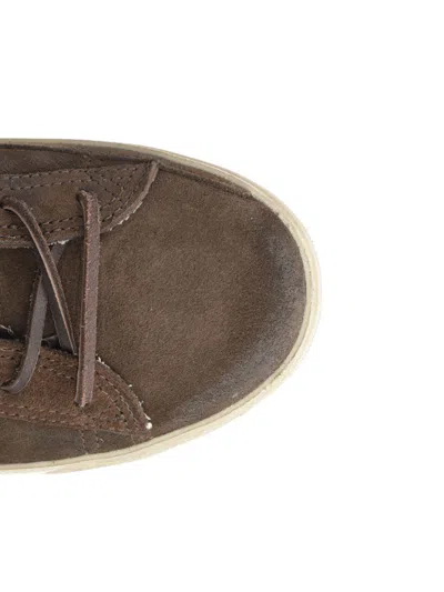 Golden Goose Francy With Fringes Suede Upper Toe Tongue And Fringes Glitter Star Sneakers Multicolor In Brown