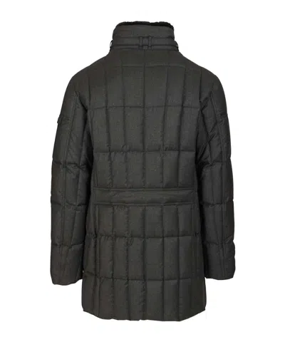 Moorer Slate Polyester Morris Down Jacket In Black