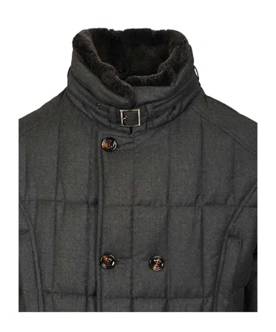 Moorer Slate Polyester Morris Down Jacket In Black