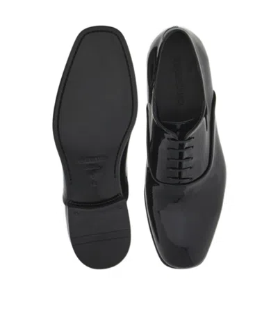 Ferragamo Patent-finish Oxford Shoes In Black