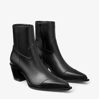 Jimmy Choo Cece 60 Leather Ankle Boots In Black