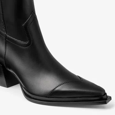 Jimmy Choo Cece 60 Leather Ankle Boots In Black