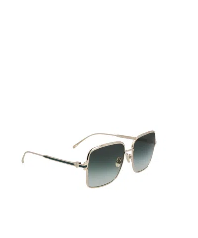 Ferragamo Gancini 57mm Modified Rectangular Sunglasses In Green