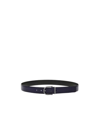 Ferragamo Reversible And Adjustable Belt In Blue