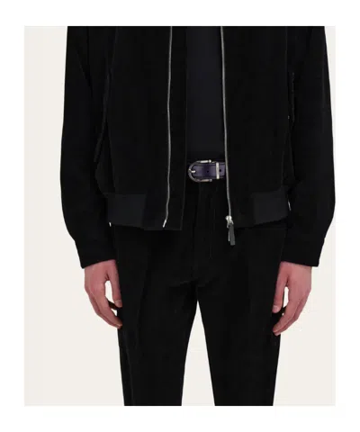 Ferragamo Reversible And Adjustable Belt In Blue