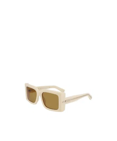 Ferragamo Prisma 55mm Modified Rectangular Sunglasses In Yellow