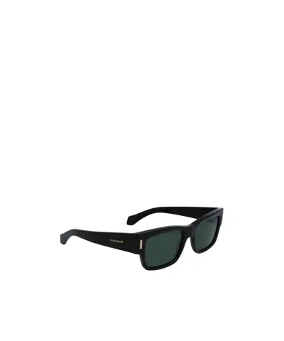 Ferragamo Sf2011s Rectangle-frame Sunglasses In Black