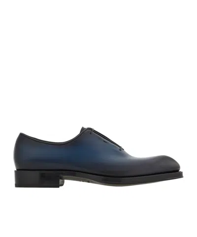 Ferragamo Tramezza Oxford With Covered Laces In Blue