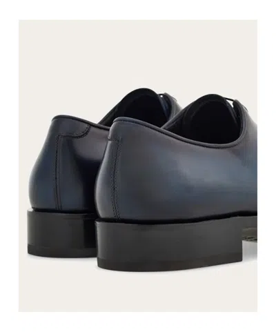 Ferragamo Tramezza Oxford With Covered Laces In Blue