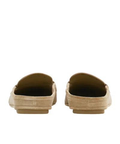 Ferragamo Loafer Mule With Gancini Ornament In Green