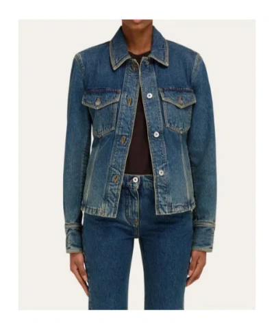 Ferragamo Denim Jacket In Blue