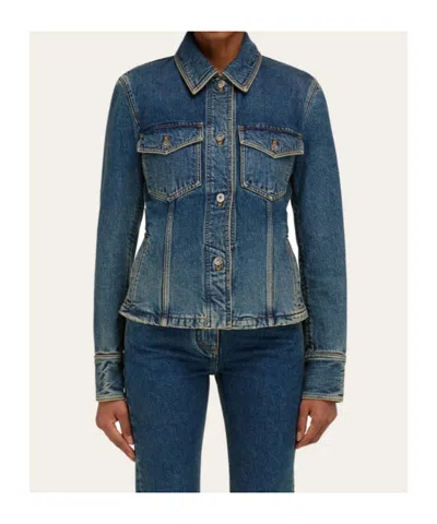 Ferragamo Denim Jacket In Blue