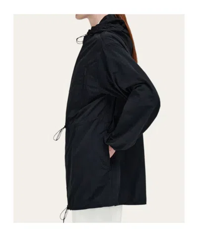 Ferragamo Medium Technical Parka In Black
