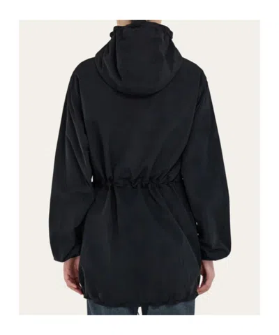 Ferragamo Medium Technical Parka In Black