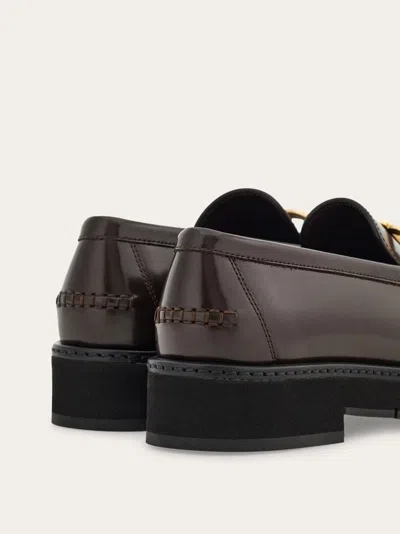 Ferragamo Maryan Lug Chunky Sole Loafers Gold-tone Hardware In Animal Print