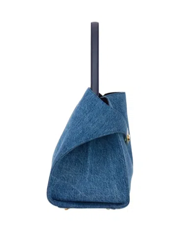 Ferragamo Hug Soft Shoulder Bag (l) In Blue