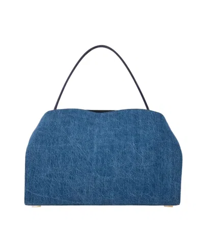 Ferragamo Hug Soft Shoulder Bag (l) In Blue