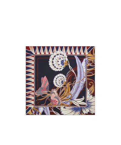 Ferragamo Rectangular Scarf Featuring Intricate Pattern In Multi