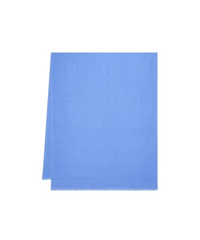 Ferragamo Monogram Stole In Blue