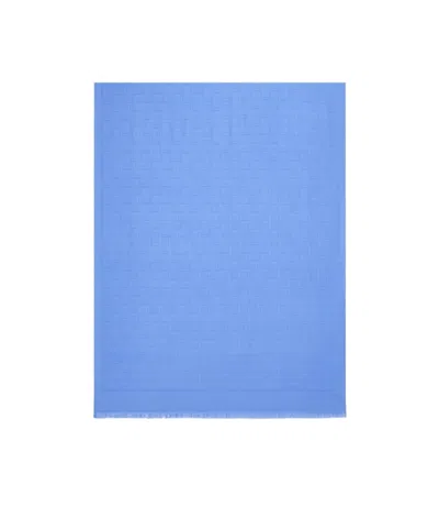 Ferragamo Monogram Stole In Blue