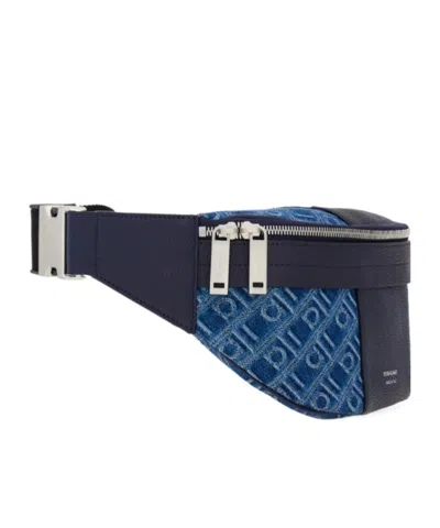 Ferragamo Monogram-jacquard Belt Bag In Blue