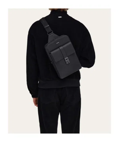 Ferragamo Twins Crossbody Bag In Black