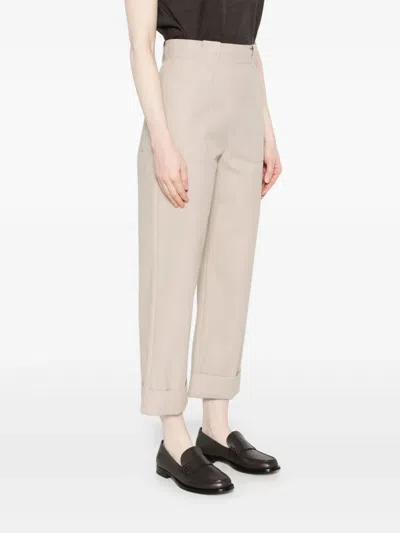 Max Mara Belt Loops Slacks In Neutral