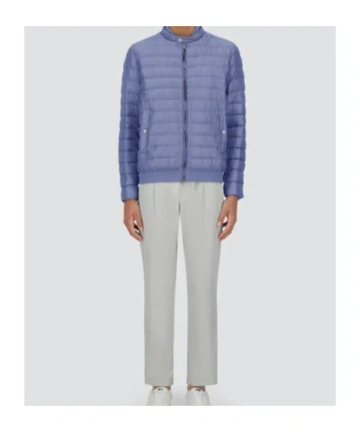 Herno Quilted Zip-front Jacket In Blue